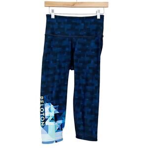 WITH x Peloton Blue Cropped Leggings Sz M